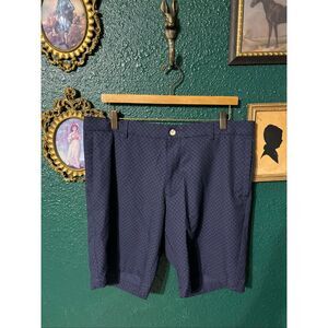 Peter Millar Shorts Mens 34 Navy 9" Inseam Skull Print Performance Golf Chino